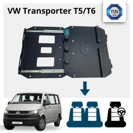 Volkswagen T5/T6 Schiebe-Doppel-Drehgestell. Neue vordere Schlupfverschlüsse