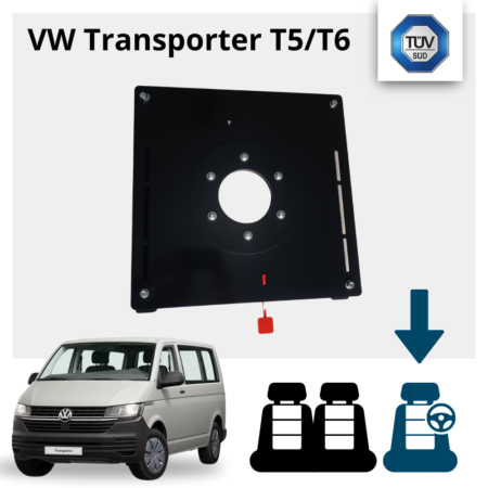 Einzelsitz-Drehkonsolen für VW Transporter T5, T6, T6.1 (ab 2003) – Fahrerseite und Beifahrerseite