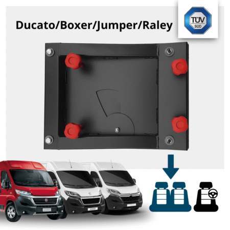 Doppelsitz-Drehkonsole passend für Fiat Ducato, Peugeot Boxer, Citroën Jumper, Citroën Raley ab 1998